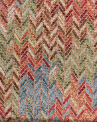 Tissu fauteuil chevrons colorés - Mercerine