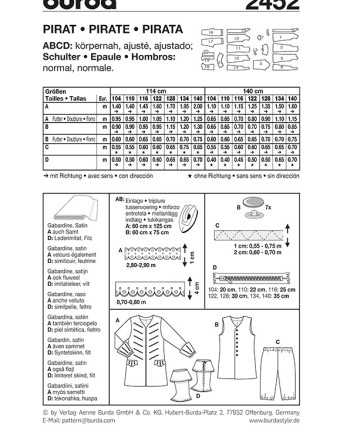 Patron Burda Historique  - Burda 2452 - Mercerine