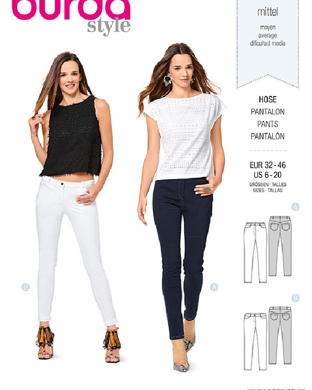 Patron  Pantalon - Burda 6543 - Mercerine