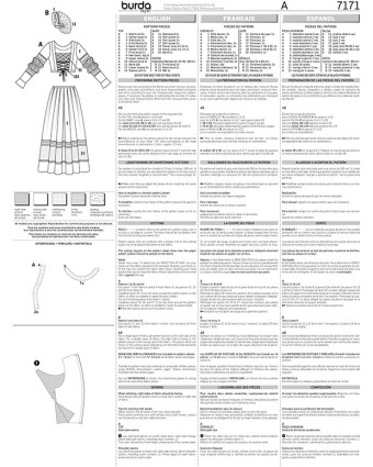 Patron de couture Historique  - Burda 7171 - Mercerine