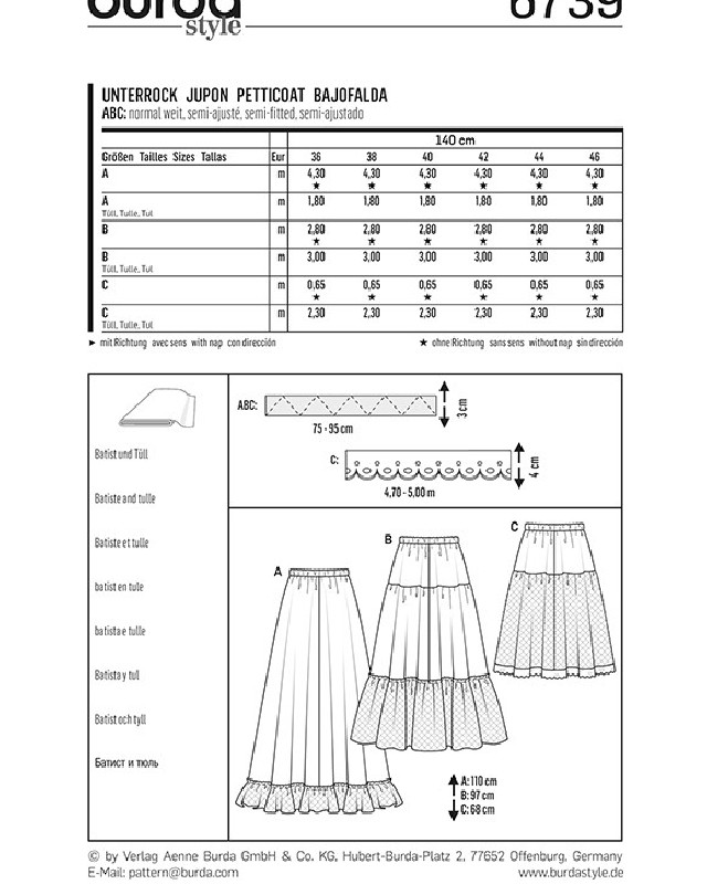 Patron de couture Historique  - Burda 6739 - Mercerine