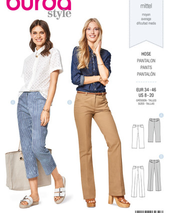 Patron Burda  Pantalon - Burda 6432 - Mercerine