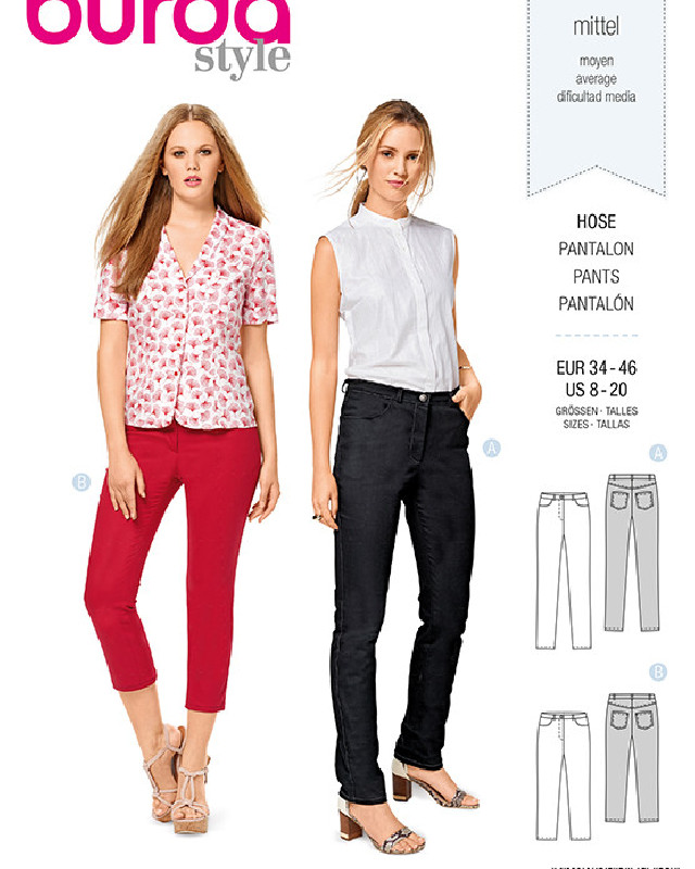 Patron  Pantalon - Burda 6534 - Mercerine