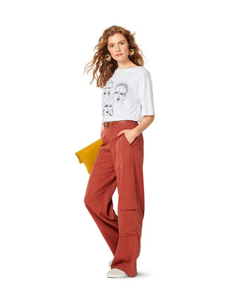 Patron Burda Pantalon ample  - Burda 6250 - Mercerine