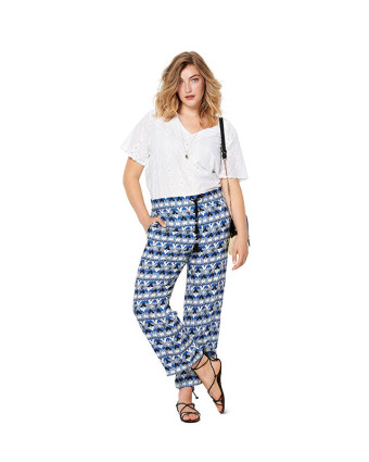 Patron Burda Pantalon pantacourt  - Burda 6218 - Mercerine