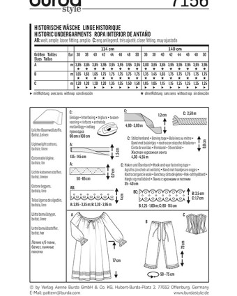 Patron Historique  - Burda 7156 - Mercerine