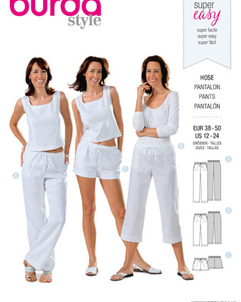 Patron  Pantalon - Burda 7966 - Mercerine