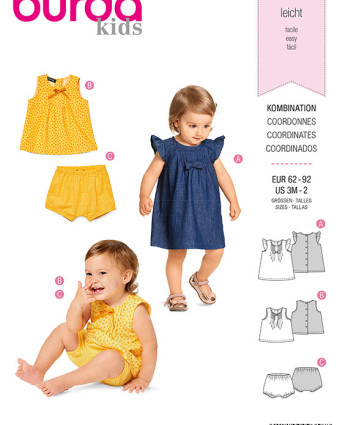 Patron Burda  Ensemble bébé - Burda 9358 - Mercerine