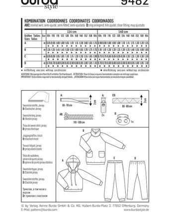 Patron Burda Coordonnés - Burda 9482 - Mercerine