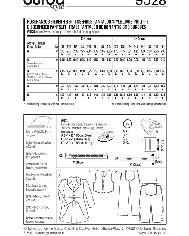 Patron de couture Historique  - Burda 9528 - Mercerine