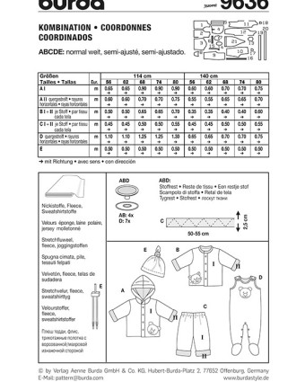 Patron de couture handail, pantalon,  - Burda 9636 - Mercerine