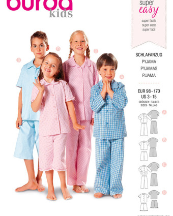 Patron Burda Pyjama - Burda 9747 - Mercerine