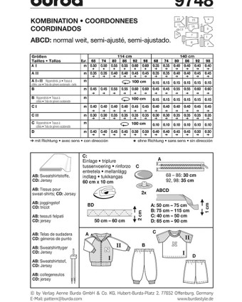 Patron Burda Ensemble - Burda 9748 - Mercerine