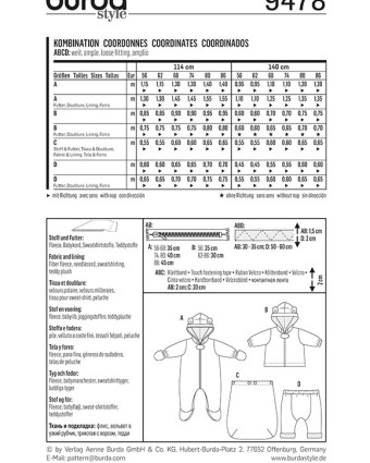Patron Burda Coordonnés - Burda 9478 - Mercerine