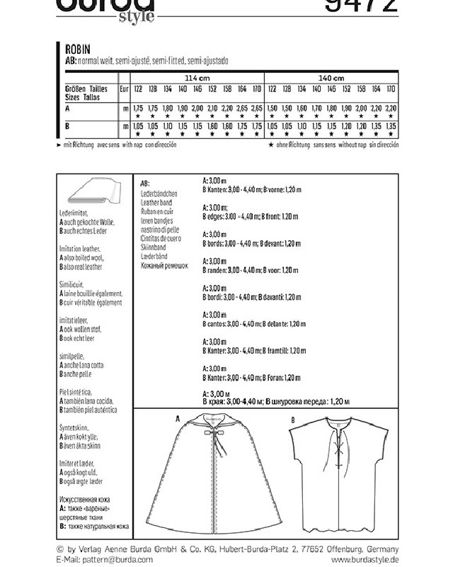 Patron Burda Historique  - Burda 9472 - Mercerine