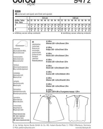 Patron Burda Historique  - Burda 9472 - Mercerine