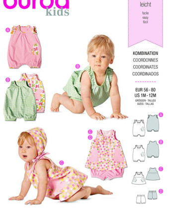 Patron Burda Ensemble bébé - Burda 9462 - Mercerine