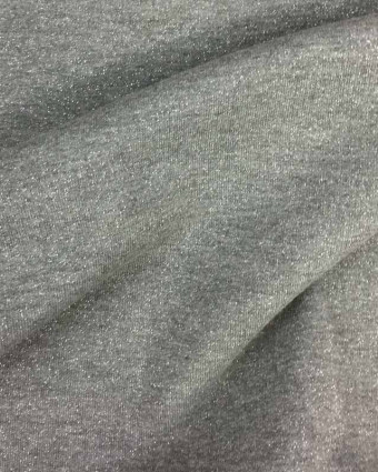 Sweat coton gris foncé pailleté elise - Mercerine