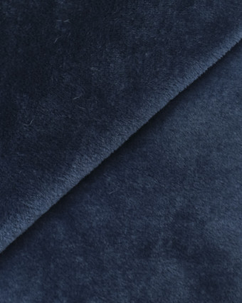 Polaire flanelle Bleu marine Leandro - 10cm -  Mercerine