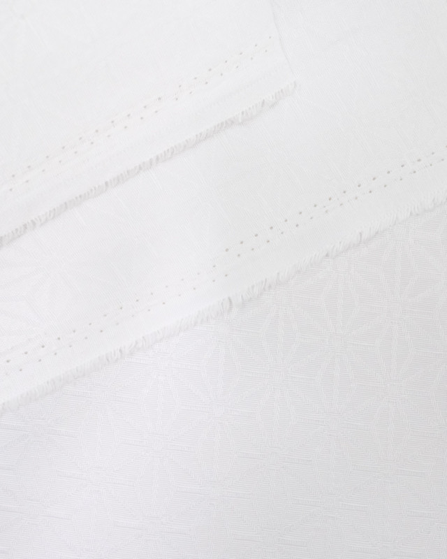 Nappe grande largeur : nappe enduite Kyoto blanche - Mercerine