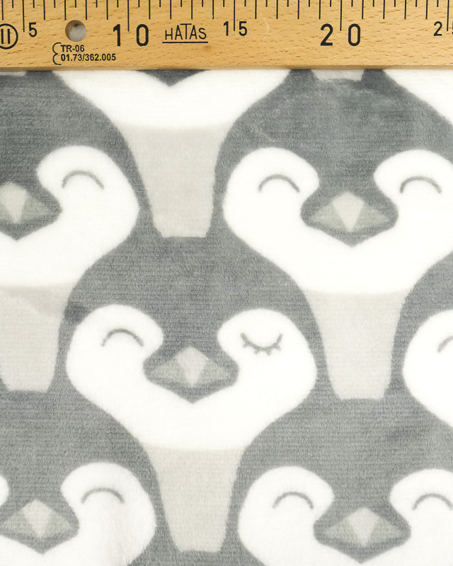 Tissu polaire imprimé au mètre - Imprimé enfant - Pingouin - Mercerine