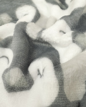 Tissu polaire imprimé au mètre - Imprimé enfant - Pingouin - Mercerine