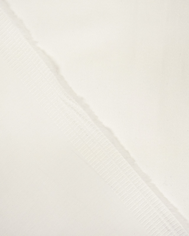 Tissu Satin de coton blanc Optique stretch- 10cm -  Mercerine