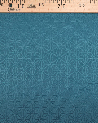 Nappe grande largeur : nappe enduite - Kyoto - Bleu canard- Mercerine