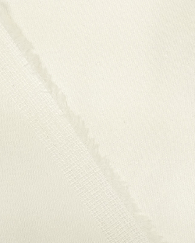 Tissu Satin de coton Ecru stretch - 10cm -  Mercerine