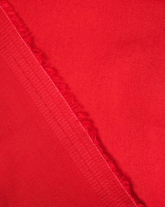 Tissu Satin de coton Rouge stretch - 10cm -  Mercerine