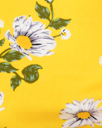 Viscose jaune grandes marguerites