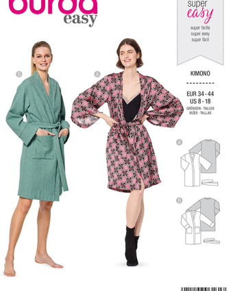 Patron de couture Kimono - Burda 6161 - Mercerine