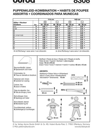 Patron Burda  Coordonnés - Burda 8308 - Mercerine