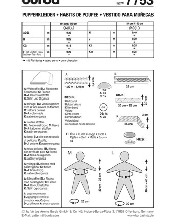 Patron Vêtements  - Burda 7753 - Mercerine