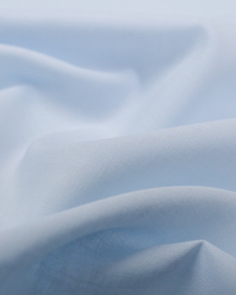 Voile de coton bleu ciel - Tissu léger - Mercerine