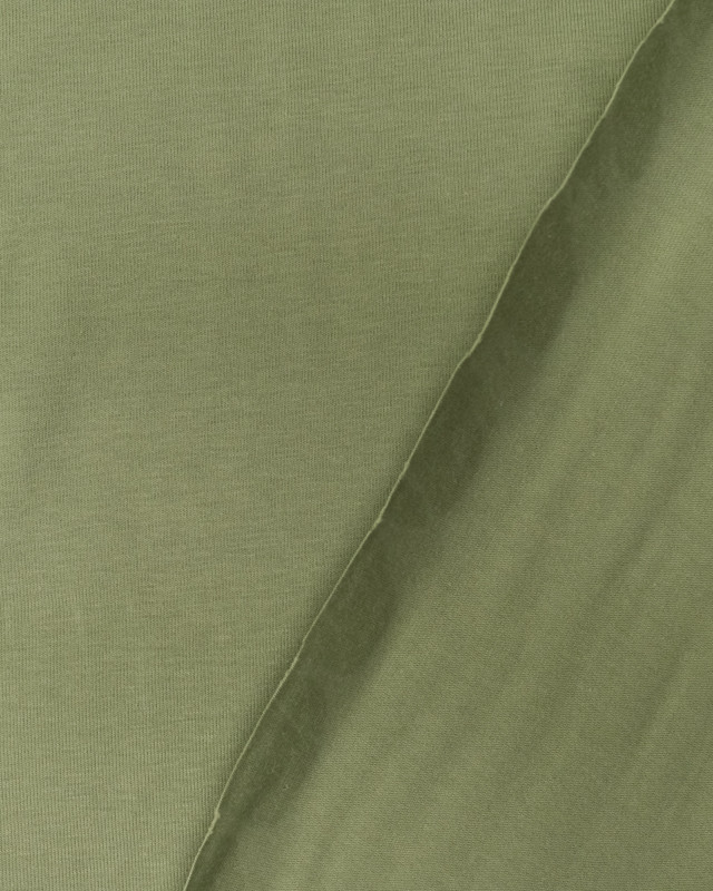 Tissu jersey coton uni vert - Tissu oeko tex - Mercerine