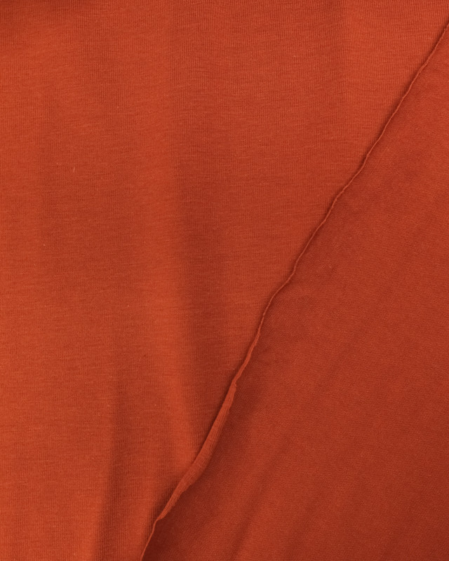 Tissu jersey orange rouille : tissu pour t-shirt - Mercerine