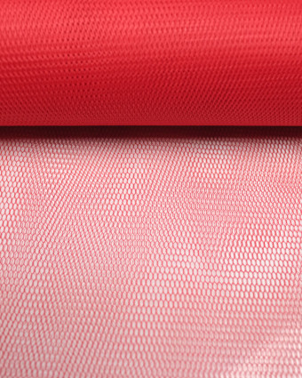 Tulle rouge rigide largeur 150cm - 10cm - Mercerine