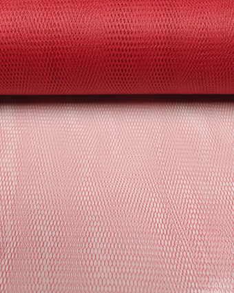 Tulle rouge foncé rigide largeur 150cm - 10cm - Mercerine
