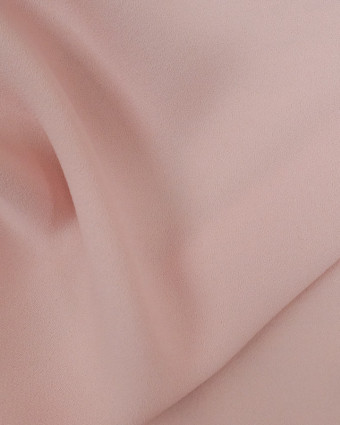 Tissu au metre : crepe satin rose pastel Cristina - Mercerine