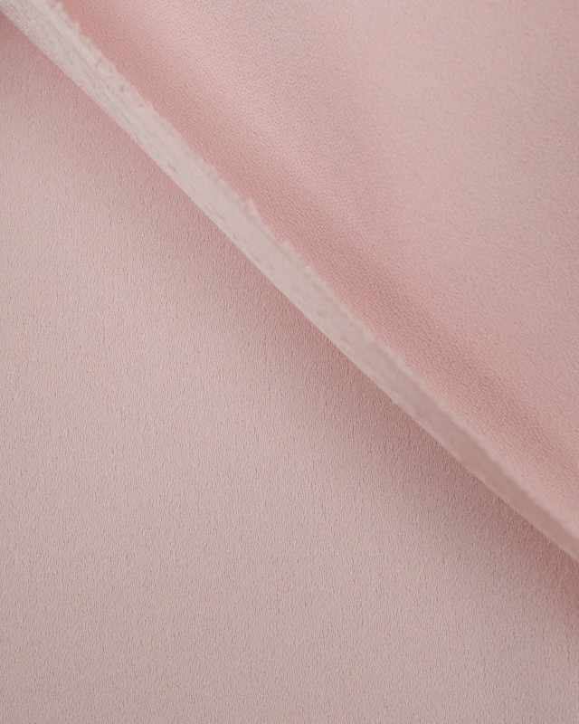 Tissu au metre : crepe satin rose pastel Cristina - Mercerine