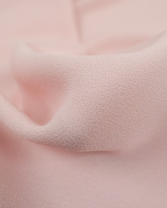 Tissu au metre : crepe satin rose pastel Cristina - Mercerine