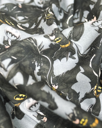 Tissu Batman - gris - Disney - Mercerine