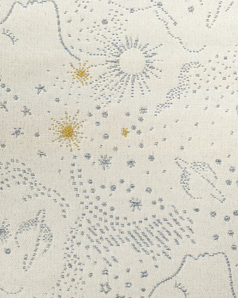 Tissu jacquard vestimentaire blanc Zodiac