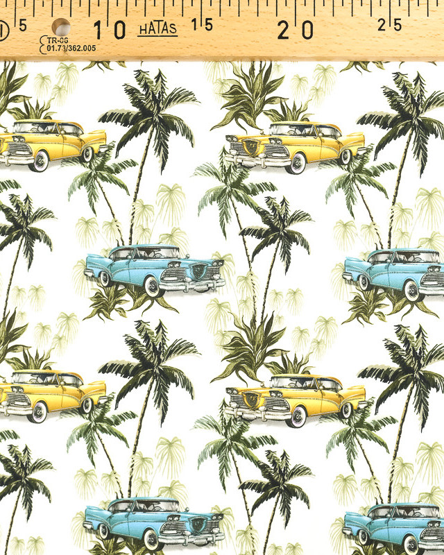 Conton imprimé Tropic car oekotex - Mercerine