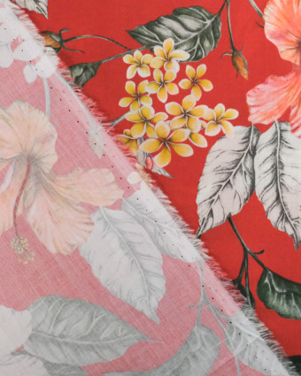 Tissu Liberty Fabrics Rouge - Paradise Bay A - Mercerine