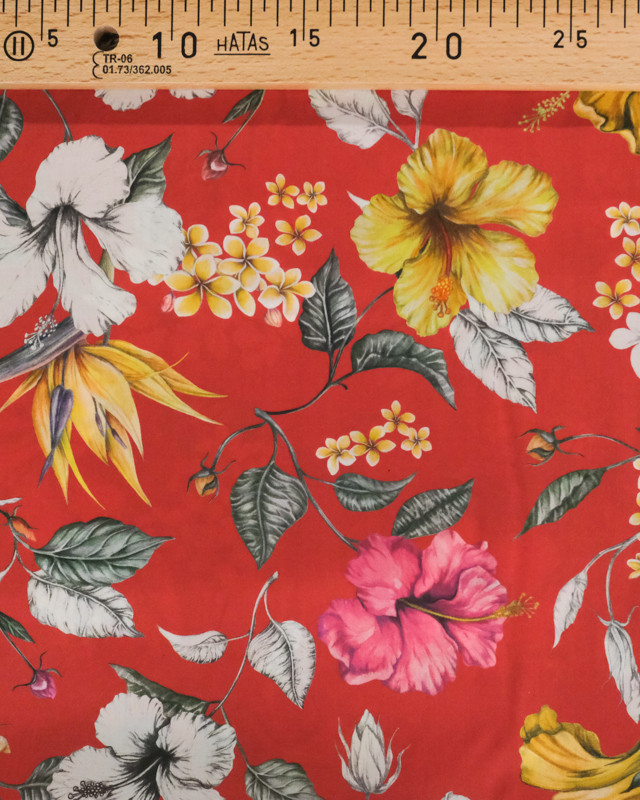 Tissu Liberty Fabrics Rouge - Paradise Bay A - Mercerine