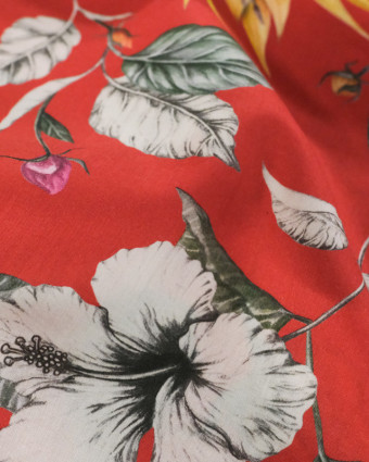 Tissu Liberty Fabrics Rouge - Paradise Bay A - Mercerine