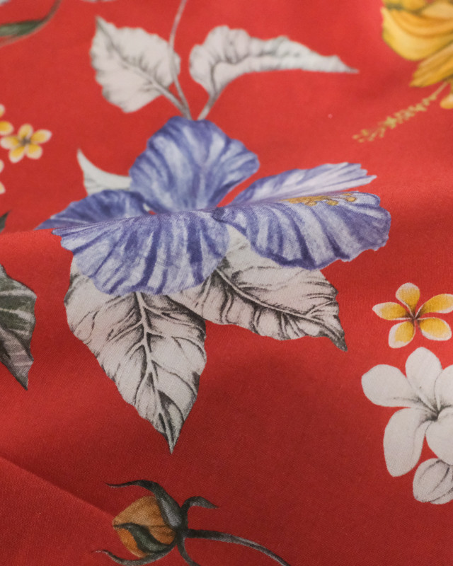 Tissu Liberty Fabrics Rouge - Paradise Bay A - Mercerine