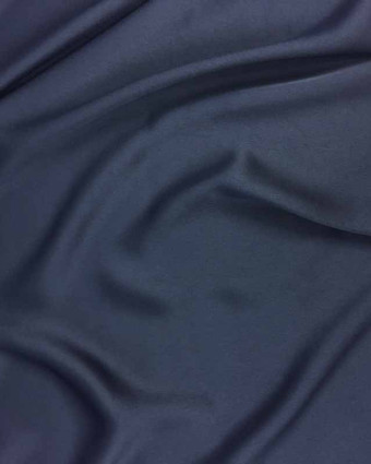 Tissu crêpe envers satin bleu marineCristina x10cm -  Mercerine